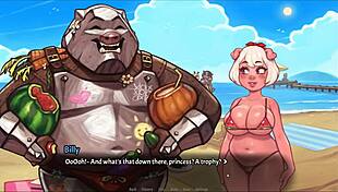 Princess boldly exposes cute anus to public crowd for bikini contest win