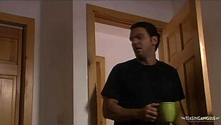 brunette moans loudly during cowgirl ride