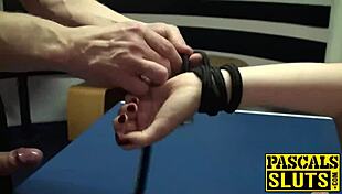 Big Tits Brunette Samantha Bentley Deepthroats Bound Big Cock