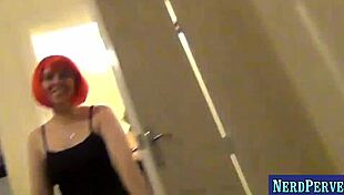 The nerdy guy perverts the pornstar.