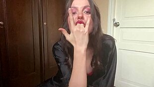 Cute Brunette Teen Hardcore Fucking Herself With Intense Actions