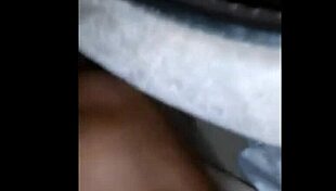 Interracial Couple's Squirting Orgasm from Fingering in Car