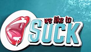 Submissive beauty bound in rough threesome doggystyle bondage