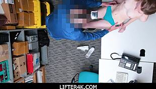 Petite burglar catarina petrov begs for punishment in the shop