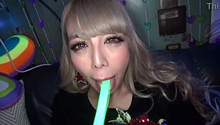 Young japanese babe devours cum in hardcore homemade cumshot