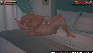 ethan and felicia get naked and fuck during their 3d wrestling match