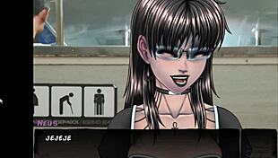 Pact with a witch part 5 features petite goth anime girl in game