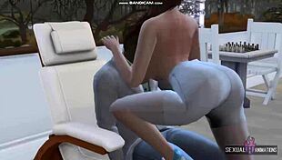 Foot massage to boss turns into hard fucking