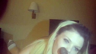 gagging on big black cock she loves it