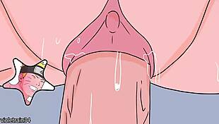 Naruto gropes sabers tits and fucks her