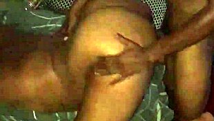 Ebony Redbone Bitch Bent Over for Big Black Cock Backshots