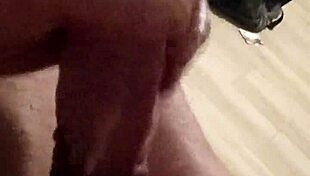 Jerking off a big monster cock until cum