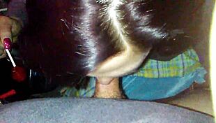 She deepthroats that cock so deep