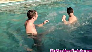 Twinks get wild assfucking after skinnydipping 😈