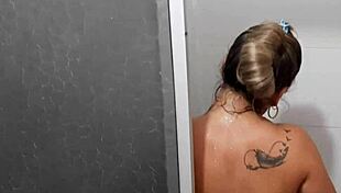 Spying On Stepsister's Shower, What A Huge Ass!