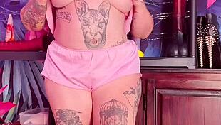 Silk pajamas tease with curves and charm in private