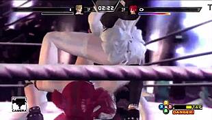 Candy cane's redhead wrestling destruction in rumble roses xx