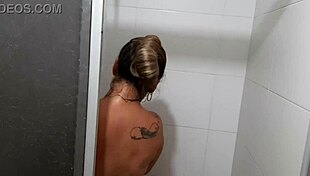 Spying On Stepsister's Shower, What A Huge Ass!