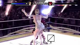 Candy cane's redhead wrestling destruction in rumble roses xx