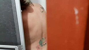 Spying On Stepsister's Shower, What A Huge Ass!