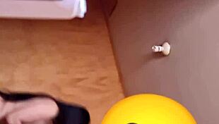 Big tit colombian escort giving blowjob