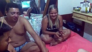 First to Get Banged: Melissa Alecxander, Paty Bumbum, and Fada Mel Compete in Wild Orgy