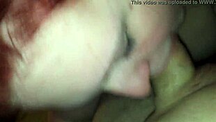 Fat Redhead BBW Sucking Cock in Blowjob