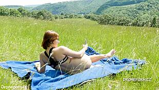 Breast Bondage Selfie in Hidden Beach Spot