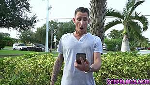 Horny Stepsiblings Sharing One Lucky Guy’s Big Cock