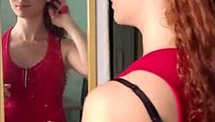 young brazilian amateur surprises water deliverer with special attention while husband is away, gabbie luna full on red