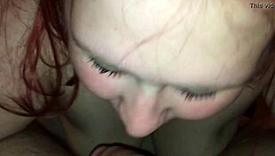 Fat Redhead BBW Sucking Cock in Blowjob