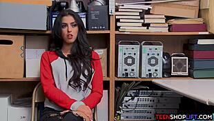 Lp Officer Blows Hot Latina Teen Thief In Office