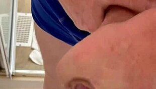 Moaning Maledom Strokes Monster Thick Cock in Shower Until Explosive Cum