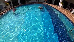 brunette natzinha morena offers her tight ass to mr matusalem in the pool for hardcore anal fucking