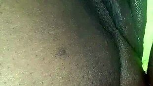 Pretty Ebony Wife Fingers Her Shaved Wet Pussy Intensely