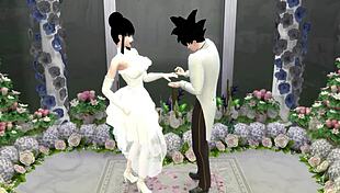 goku's wife chichi gets fucked like a bitch at their wedding, leaving him cuckolded in dragon ball hentai