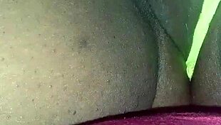 Pretty Ebony Wife Fingers Her Shaved Wet Pussy Intensely