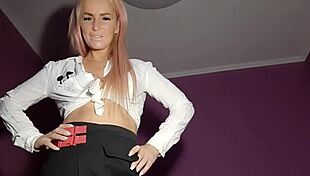 femdom humiliates slave with anal assfucking instruction