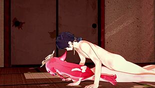 Yae Miko and Zhongli engage in hard sex. Full blowjob, handjob, ball licking, fucking, creampie in uncensored 3D hentai.