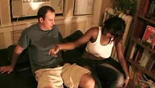 Ebony model Mecca takes white cock first time - full video 😏