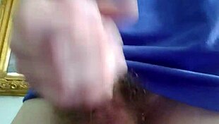 Gay guy slowly edges his hard cock in solo session