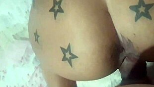 Latina's passionate blowjob in missionary position