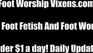 in this hot lesbian scene, the girls worship each other's feet with passionate sucking