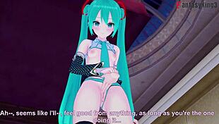 Hatsune Miku Delivers Foot Job Pov