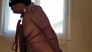 Hard dressage for bound female slave with bondage and spanking! 😩🔗