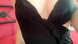 Chantal channel flaunts her wonderful big boobs in a sexy skirt for the camera.