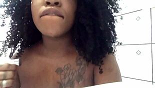 Ebony Teen Orgasms In Shower