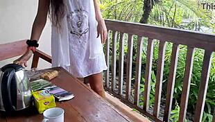 Biscuit Pussy Flashes and Masturbates on Hotel Balcony