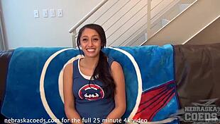 Really pretty iowa waitress gets naked for porno casting