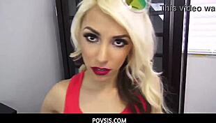 Stepsis Blowjobs Stepbros Shaft After Getting Caught In Pov